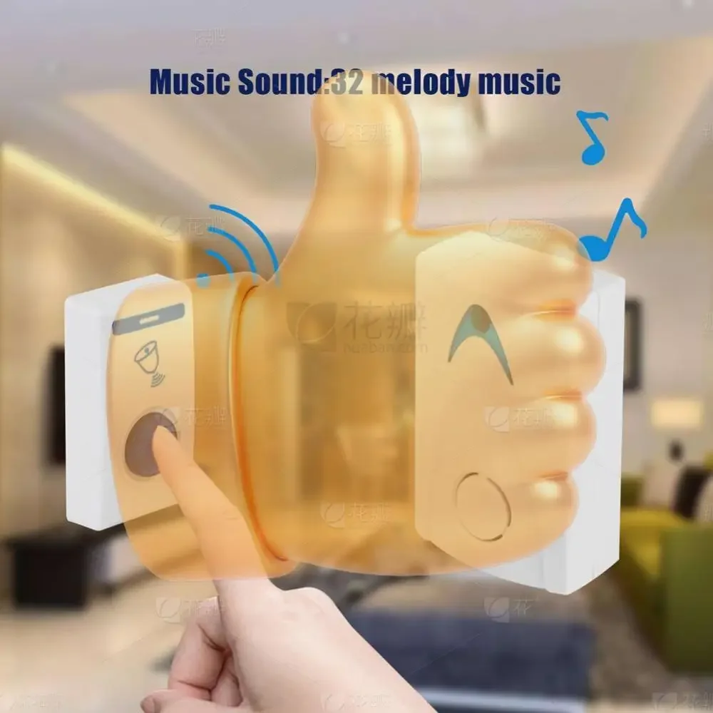 

Беспроводной умный дверной звонок LED с регулировкой громкости, 2 кнопки, 3 приемника, питание от батареек, 32 мелодии, дистанционное управление для магазина/магазина-магазина