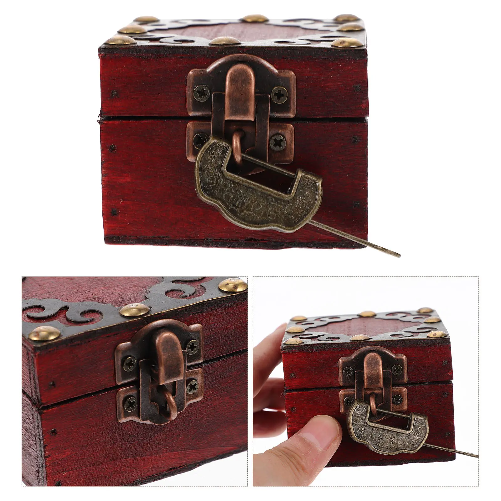 

Ретро-деревянная шкатулка для украшений с изысканной гладкой отделкой, футляр для хранения ожерелий, кулонов, серег, колец, браслетов, декор для дома и офиса