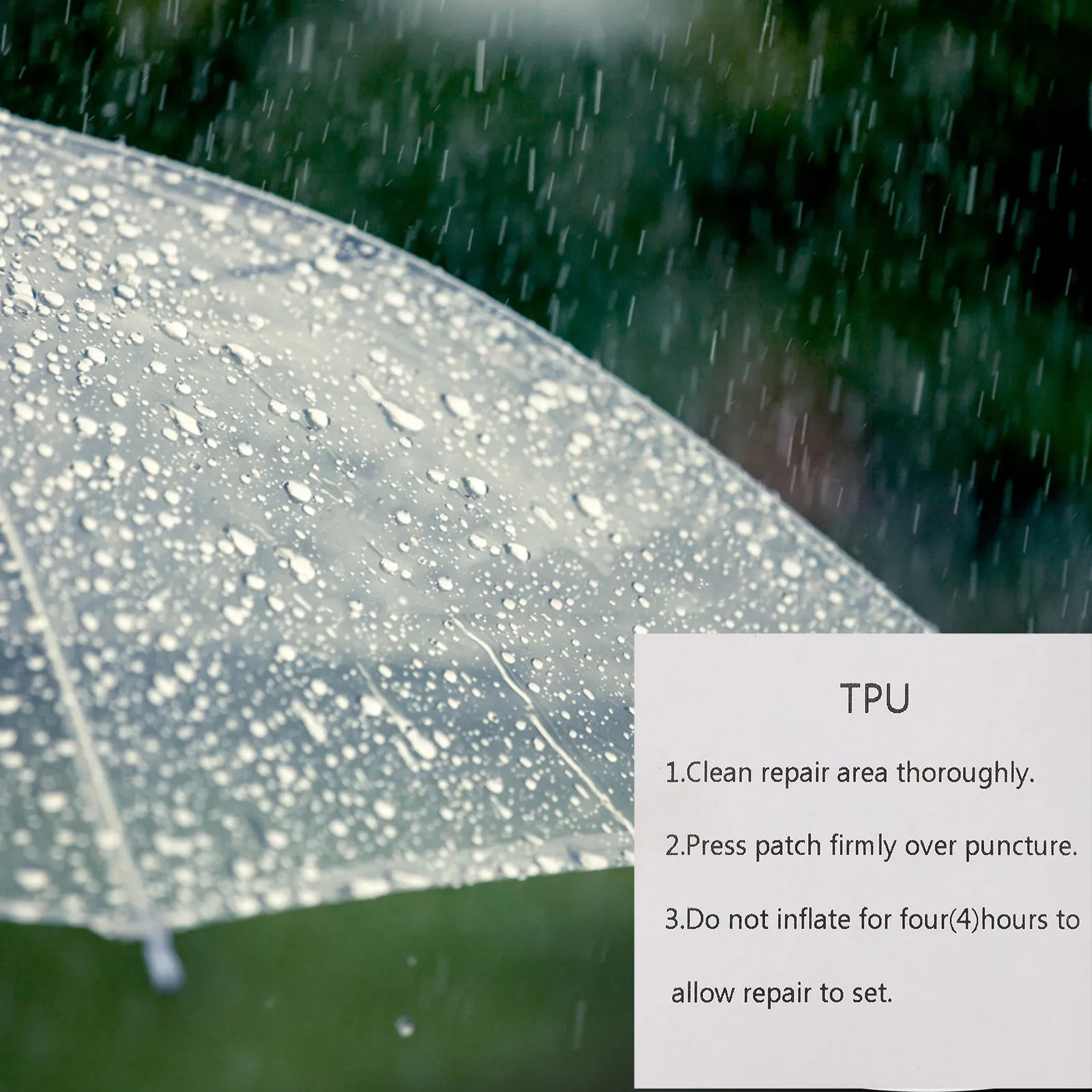TPU Repair Patches 10 Sheets Waterproof Self Adhesive for Inflatable Boat Tent Jacket Air Mattress