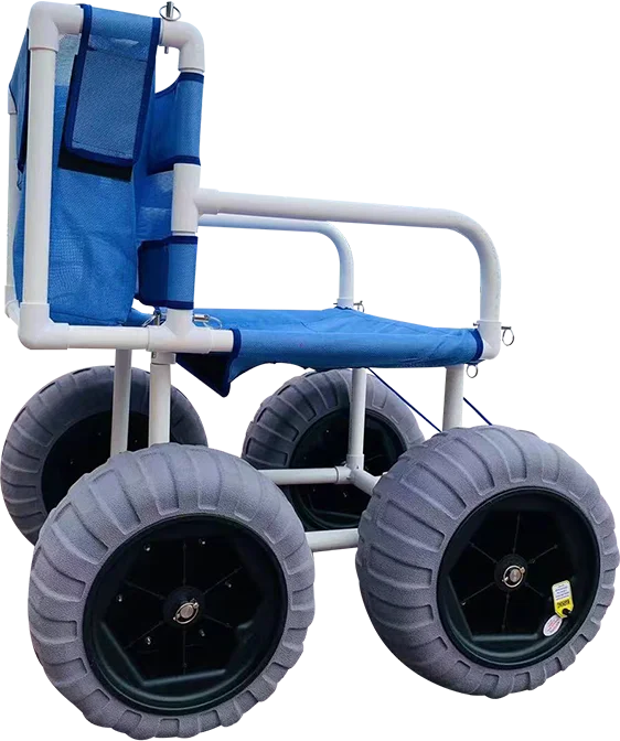 New balloon wheel beach wheelchair foldable detachable wheelchair for the disabled and the elderly