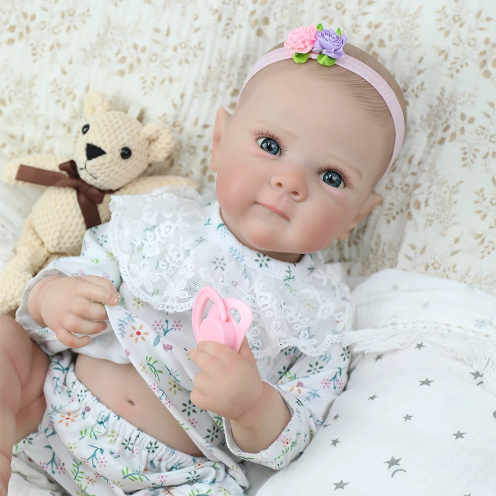 Muñecas Reborn Bettie de 18 pulgadas, cuerpo completo, tacto suave, hecho a mano, muñeca recién nacida, piel 3D, venas visibles para niña, regalos de cumpleaños