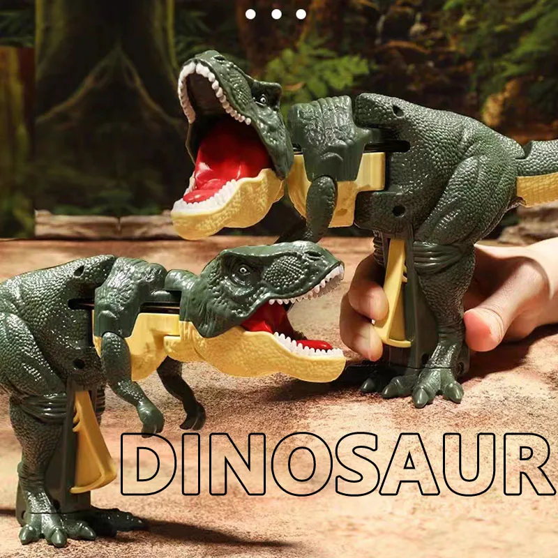 Children Decompression Simulated Dinosaur Model Children\'s Toys Dynamic Pressing Tyrannosaurus Rex Boy Gift Decoration Toys