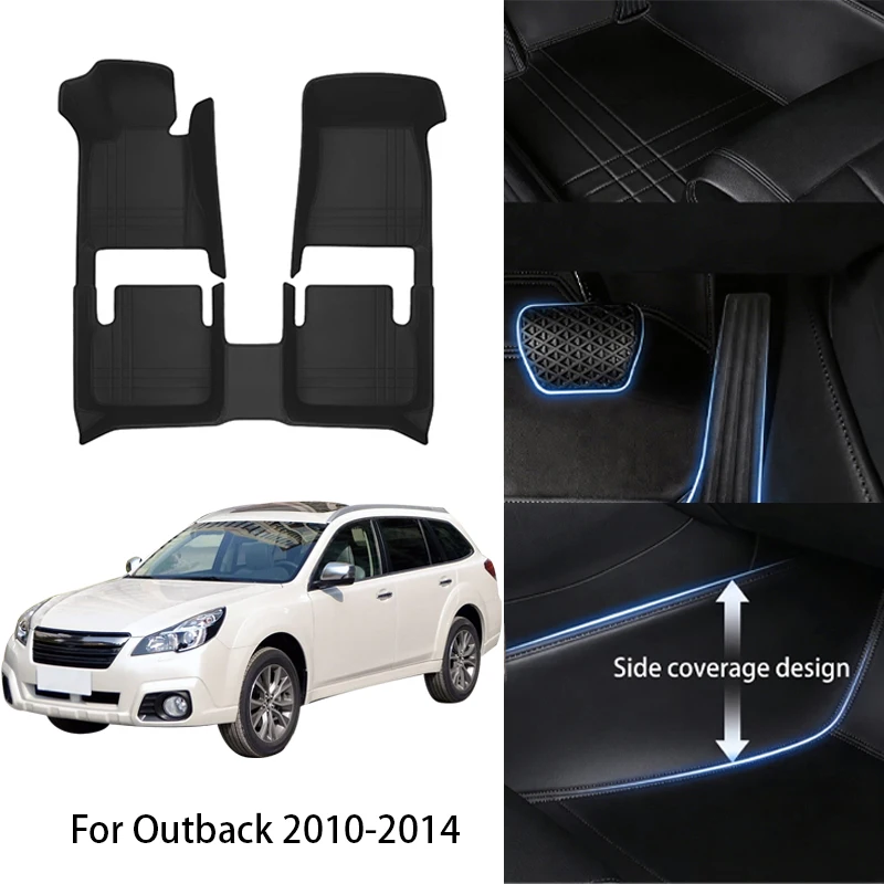 Custom Fit PU Leather Car Floor Mat For Subaru For Outback 2004 2009 2013 2018 2024 Luxury Full Set Auto Interior Accessories