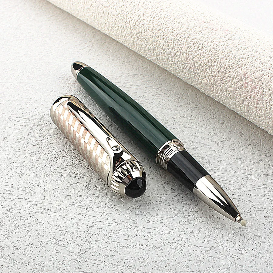 

Luxury Metal Twist Cap Ball Pen Heavy Feel Office Business Signature Stationery School Supplies Ballpoint Pen