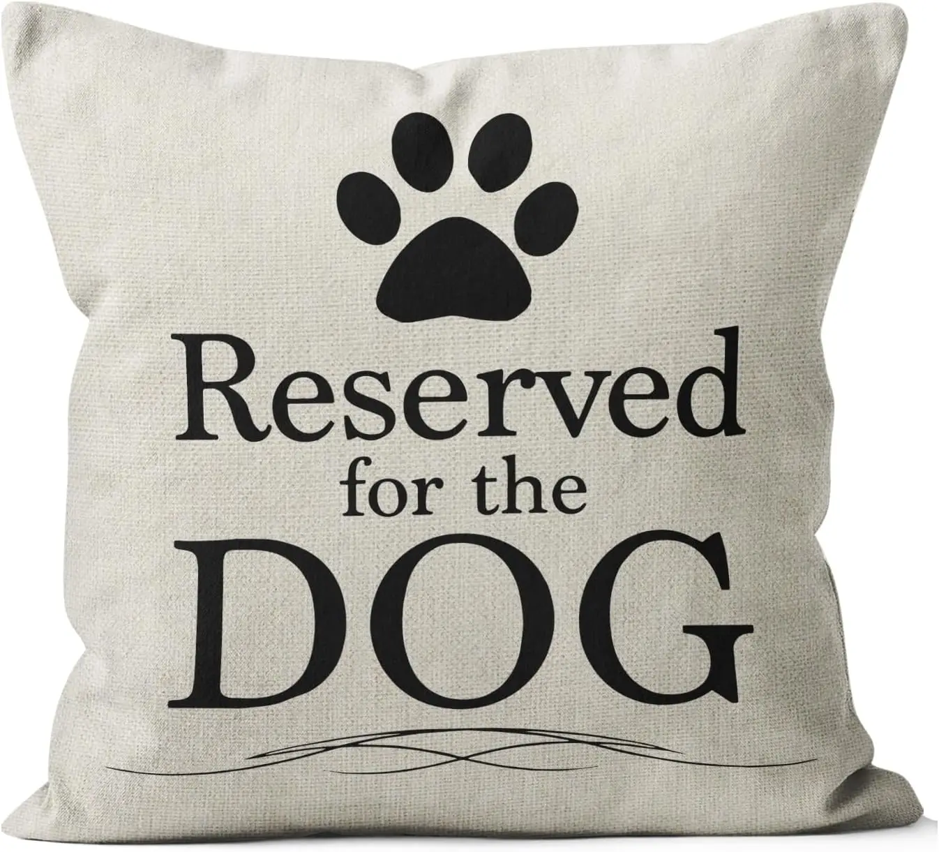 Dog Lover Paw Print Throw Pillow Cover Pet Gift Cushion Accent Decor for Dog Owners Home Decor Couch Pillowcase