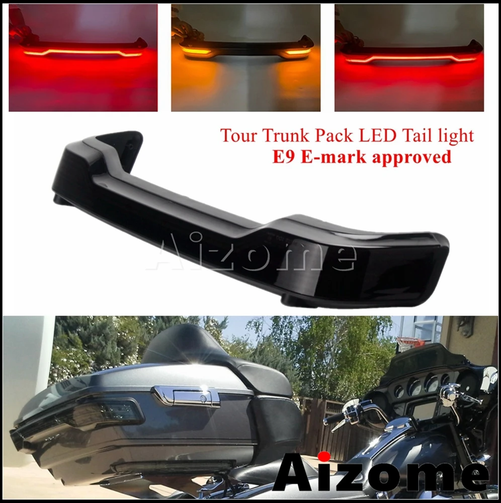 For Harley Touring Tour Pak Trunk LED Taillight Tourpak Light Fits Road Glide Tri Electra Glide Ultra Classic Limited 2014-2019