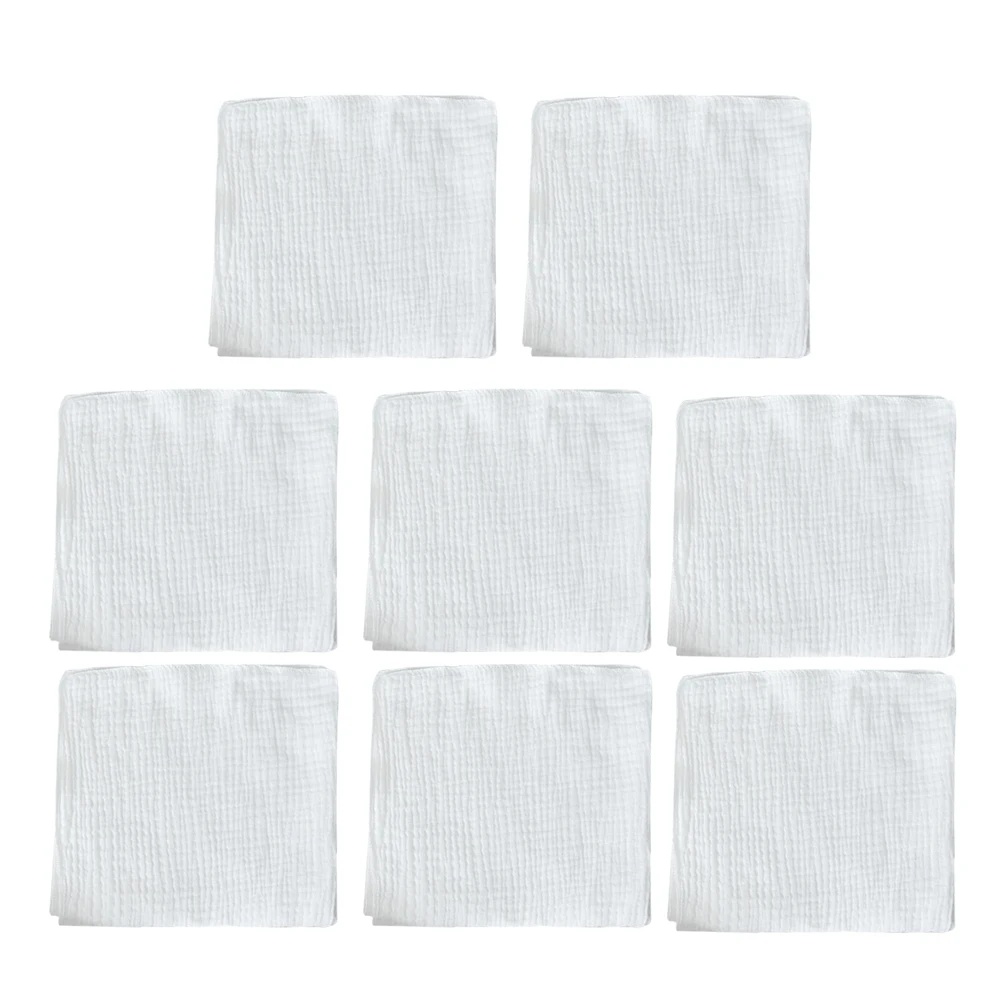 

8 Pcs Cotton Gauze Diapers Baby Burp Cloth Double Layer Washcloths for Kids Burping Babies Soft Boy