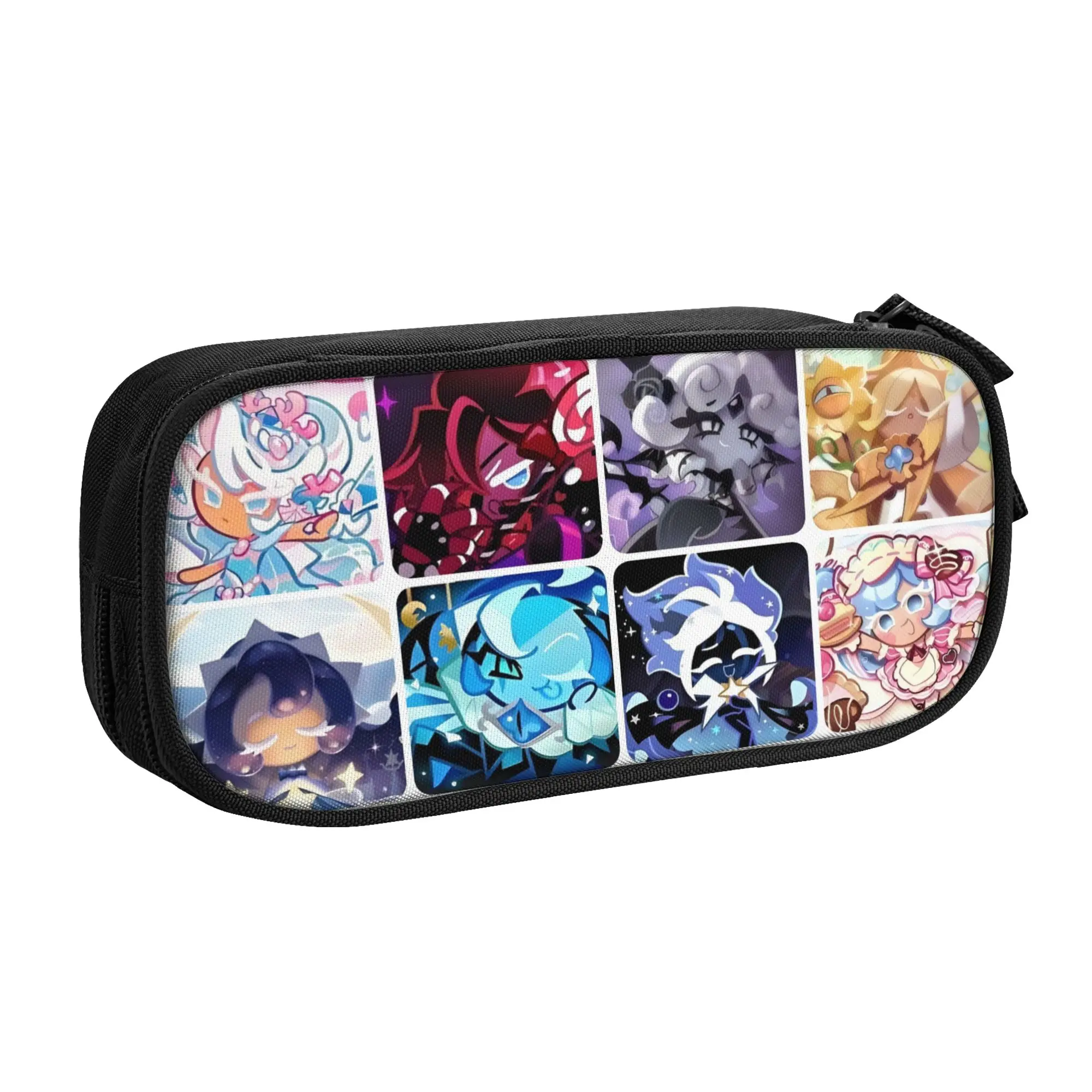 Korean Cartoon Cookie Run Kingdom Game  Pencil Cases for Girls Boys Anime  Large Storage Pen Bag Box Stationery
