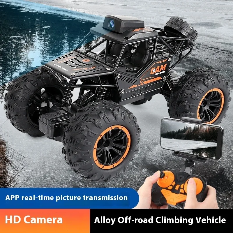 Rc Car With HD Camera FPV WIFI Machine On Remote Control Stunt 1:18 2.4G SUV Radiocontrol Climbing Toys For Kids on a Sign