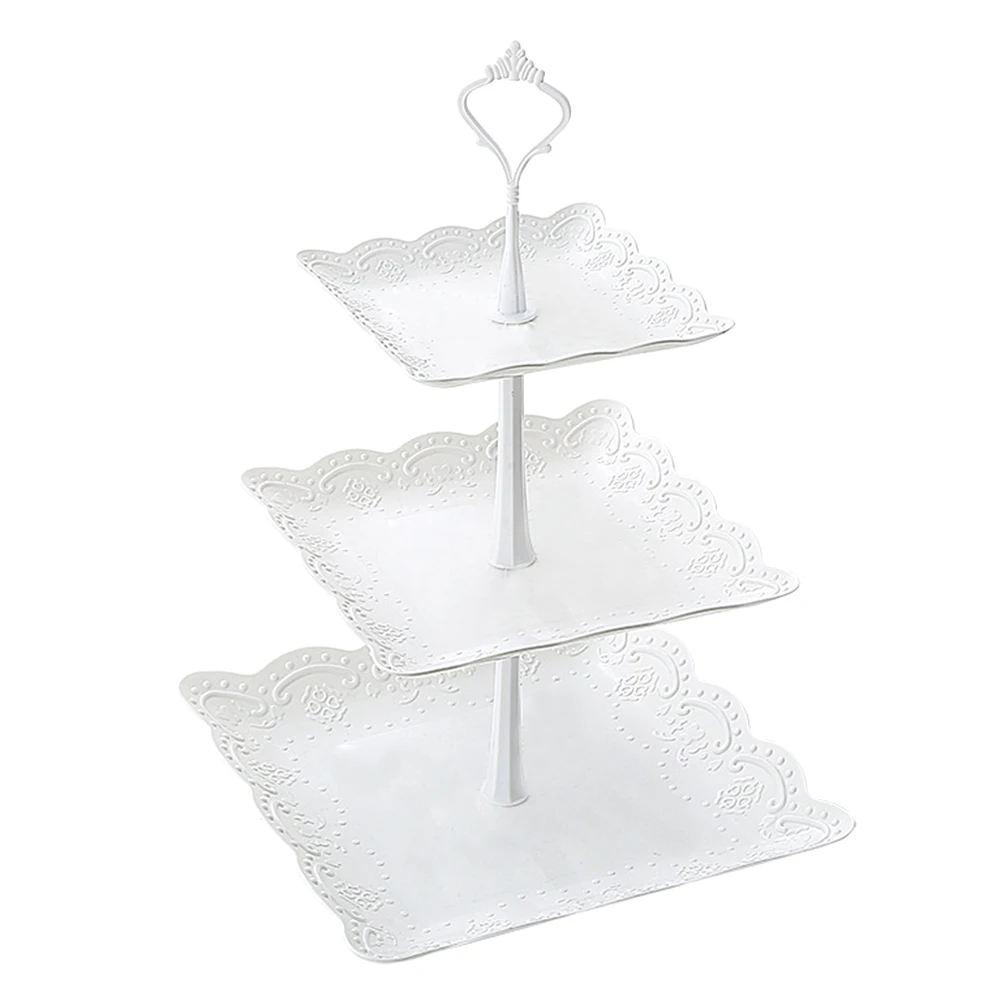 3 Tier Cake Stand Afternoon Tea Wedding Plates Party Tableware Xmas Brithday European three-layer fruit tray