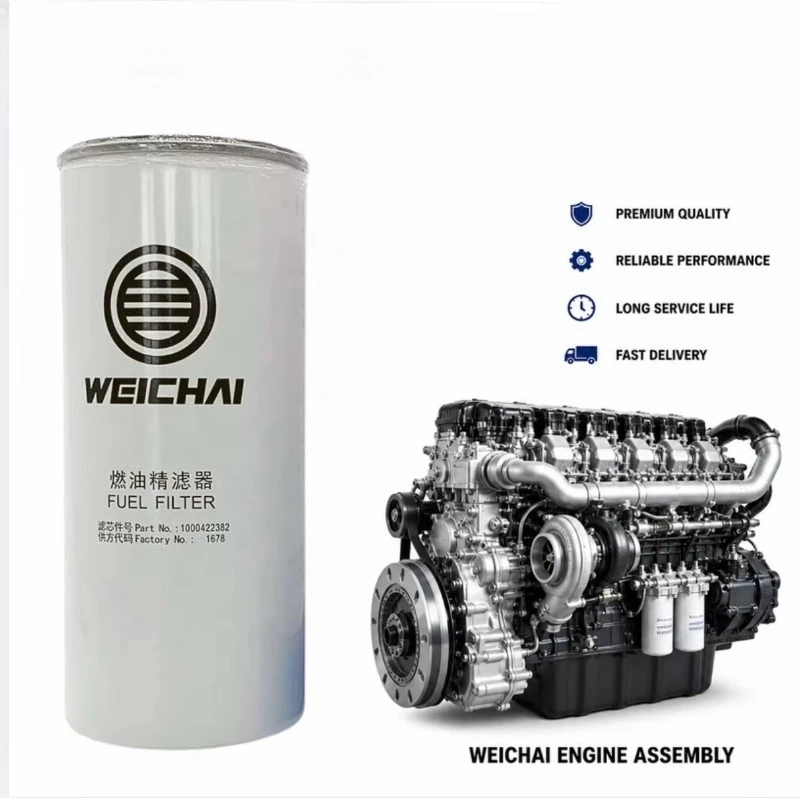 1000422382 Original Weichai Fine Fuel Filter Element for WP12 WP10 WP13 Diesel Engine SHACMAN HOWO Truck Spare Parts