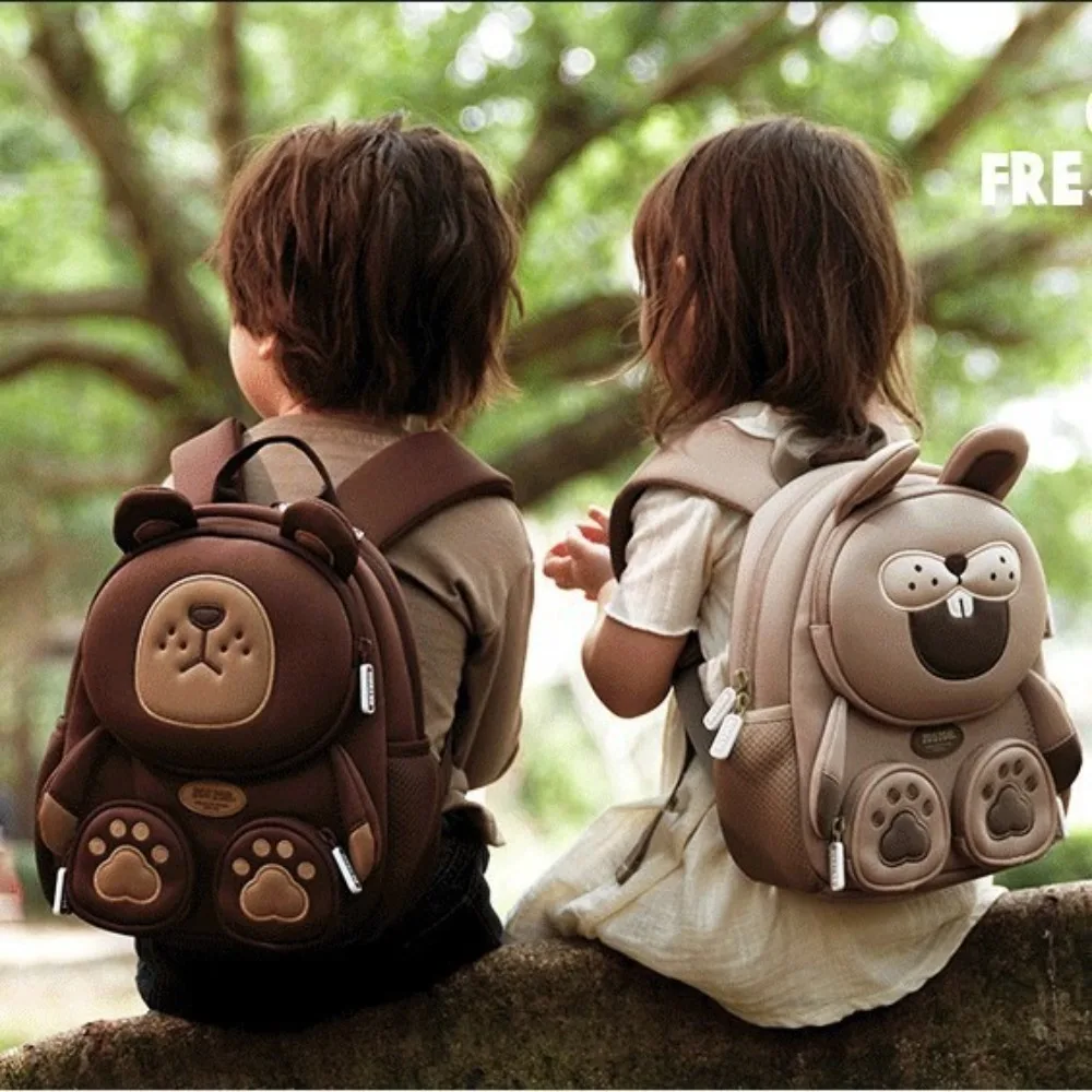 

New Large Capacity Children's Backpack Forest Animal Shaped Breathable Student Schoolbag Cartoon Book Bag Boys And Girls