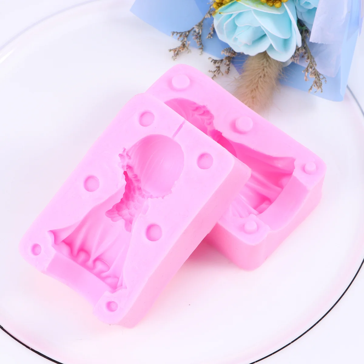 

Silicone Angel Male and Female Candles DIY Cake Decorative Tool Bakeware Cupcake Dessert Chocolate Fondant ( - Angel P