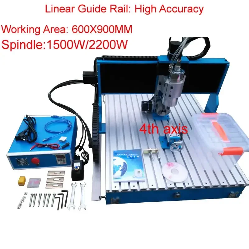 

Linear Guide Rail CNC Router Engraving Drilling And Milling Machine LY CNC 6090L-1.5KW 2.2KW 3Axis 4Axis