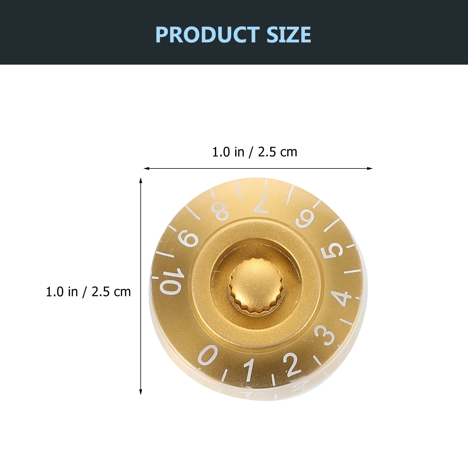 

24Pcs Guitar Electric Bass Volume Knobs ABS Potentiometer Caps Replacement Durable for String Instrument Sound Control