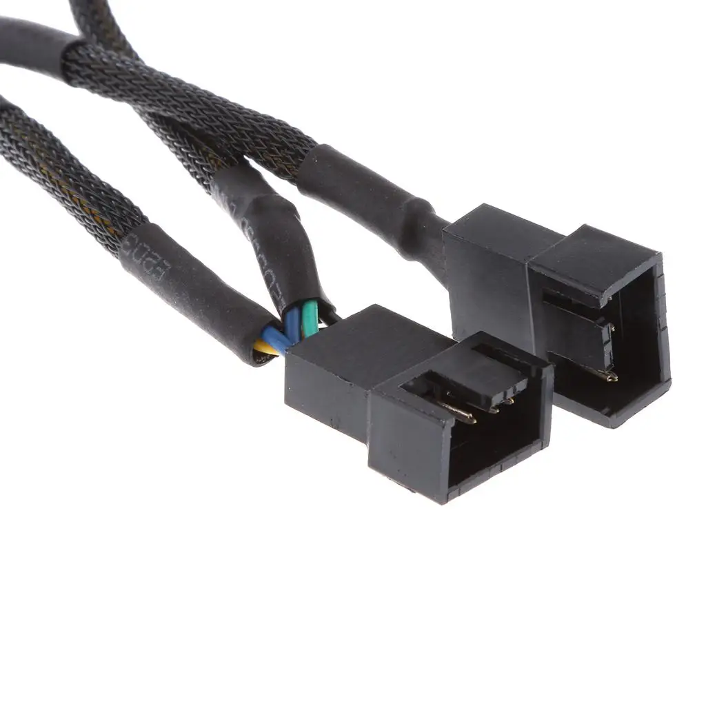 

Кабель-разветвитель питания для ПК-вентиляторов, 4-контактный, в оплетке, универсальный, черный, удлинительный провод для эффективной системы охлаждения