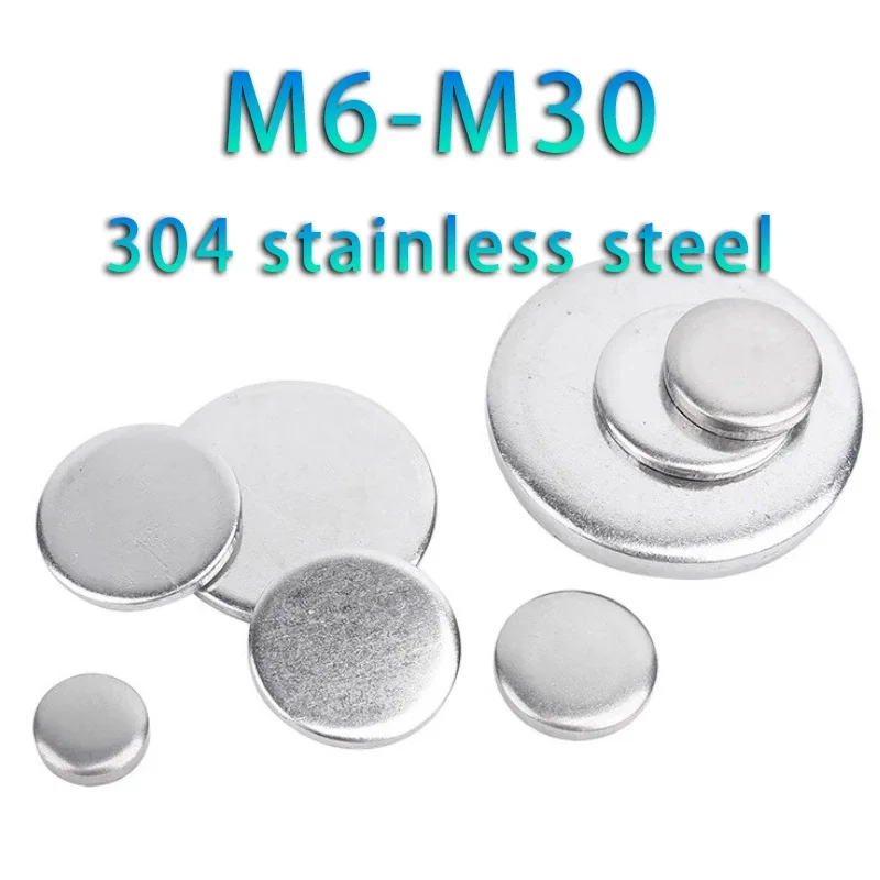 10-150pcs Solid Flat Round Disc 304 Stainless Steel 6-30mm Metal Plate Circular Sheet Flat Pad Washer Without Hole
