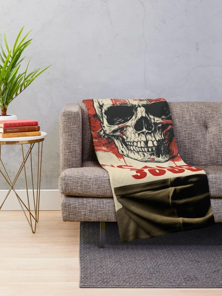 ZEN CANDY 3000 : FLOATING SKULL Paradise Unlock Throw Blanket Camping Thermals For Travel Stuffeds Blankets