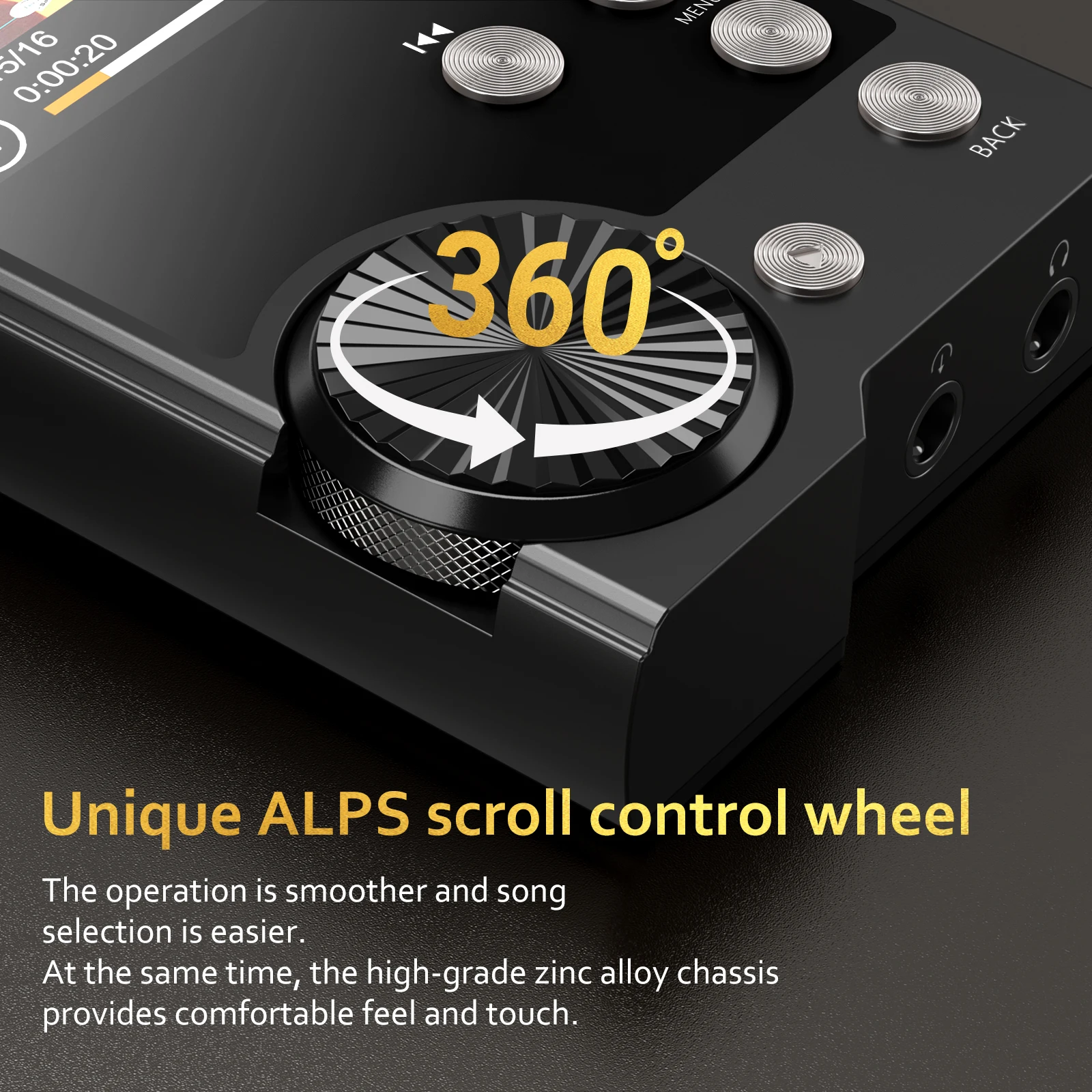 Diofox Hochwertiger verlustfreier MP3-Player//HiFi/mit 64 GB Speicherkarte, unterstützt bis zu 256 GB