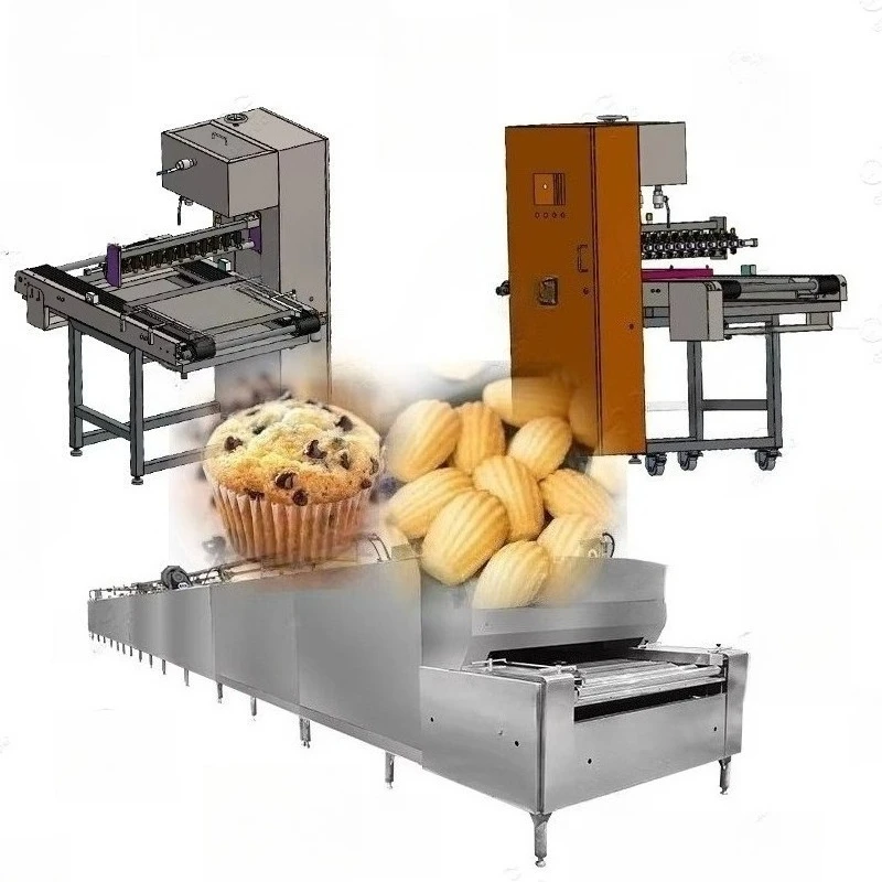 Fully Automatic Industrial Stuffed Cupcakes Producing Machine Crimble Muffin Cup Cake Making Line Customized