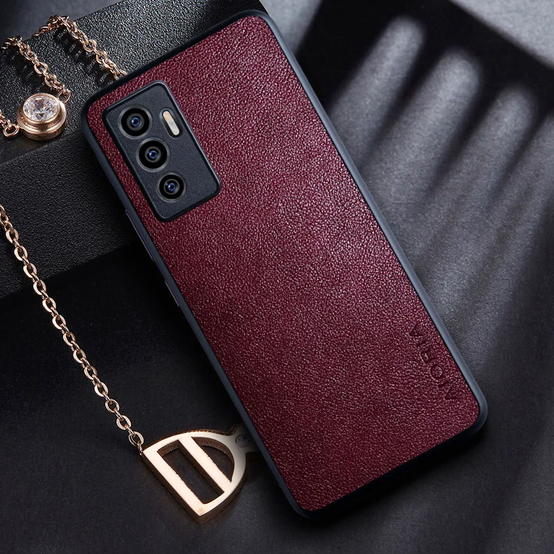 Case for Vivo V23e V25e V21e V23 V25 V21 4G 5G coque with Retro business PU leather Skin design phone cover for vivo v23e case