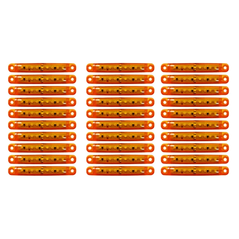 

30 шт., долговечные желтые задние габаритные огни для грузовиков