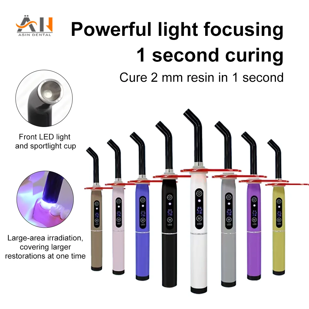 1Set Upgrad LED Curing Light Lamp Machine 2400MW Resin Cure Dental Equipment 1s/2mm Curing Recharge 10W Wireless Cordless