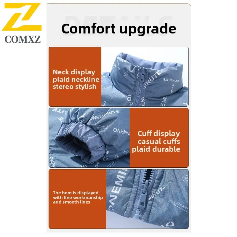 الرجال الشتاء عكسها وسادة مبطنة الحرارية على الوجهين سترة الخبز نمط معطف يندبروف سميكة صوف مبطن ملابس خارجية2025 #2