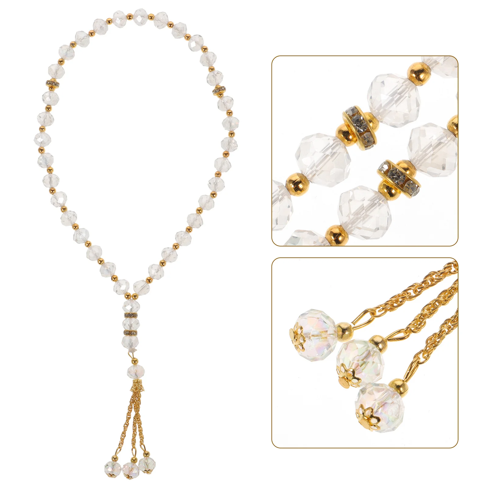 33 Beads Religious Rosary Muslim Prayer Bead String Smooth for Islamic Gatherings Rosary Muslim Worry Beads