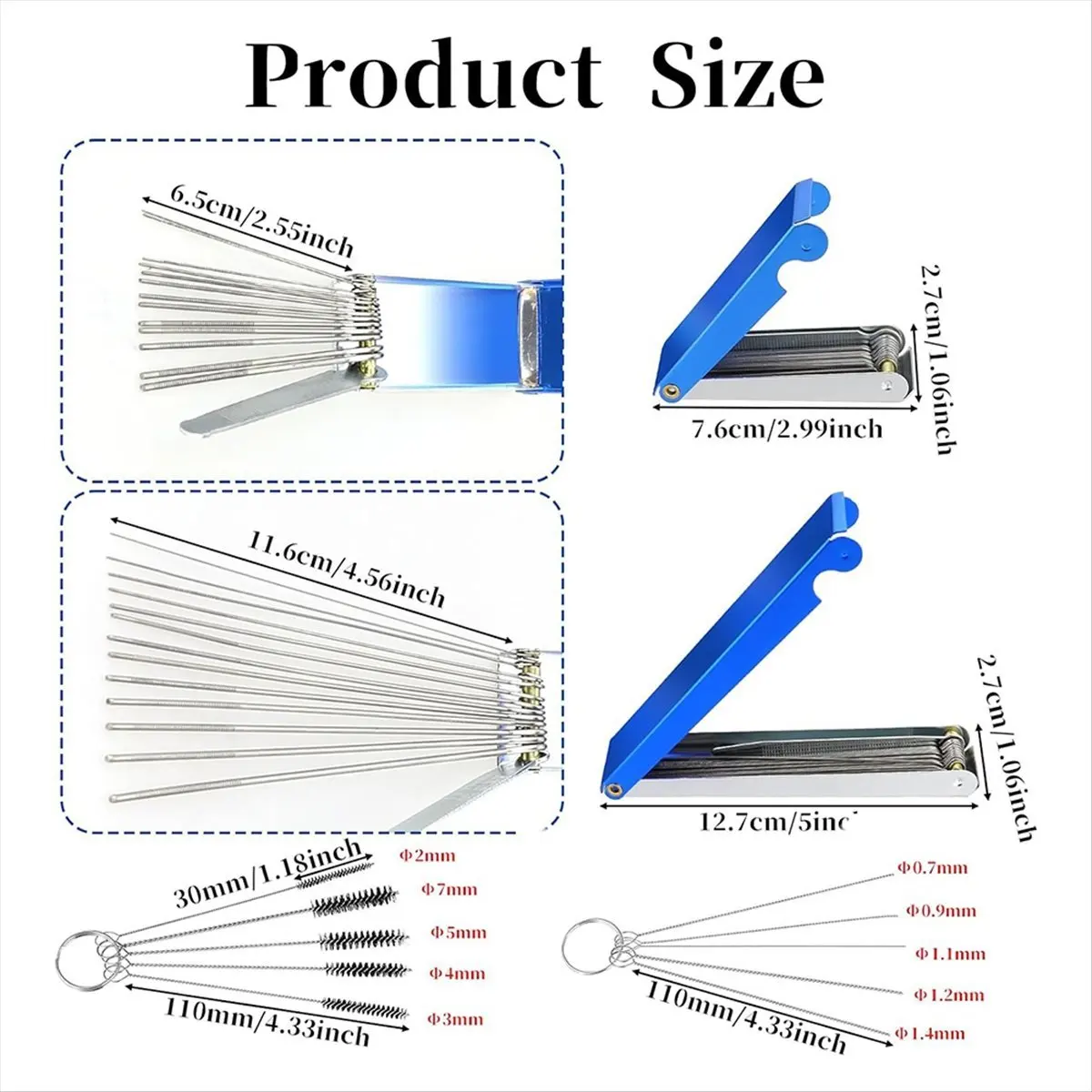 #87X 4Pcs Orifice Cleaning Tool, Cutting Torch Tip Cleaner Tool Kit A,Orifice Cleaning Tool,(Metal)