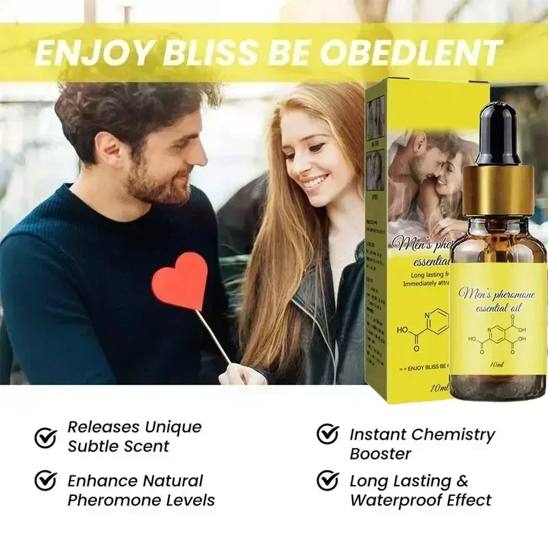 Pheromone Perfume Oil For Men Women Long-lasting Natural Refreshing Body Perfume Fragrance Pheromone Essential Oil 10ml