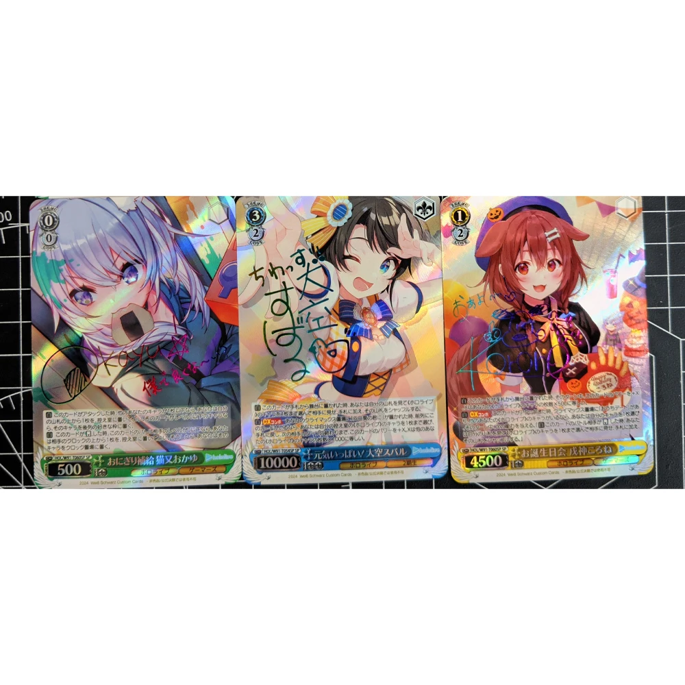 Anime holovive Collection Card Nekomata Okayu Oozora Subaru Inugami Korone Bronzing Signature Card refry Color Flash Gifts