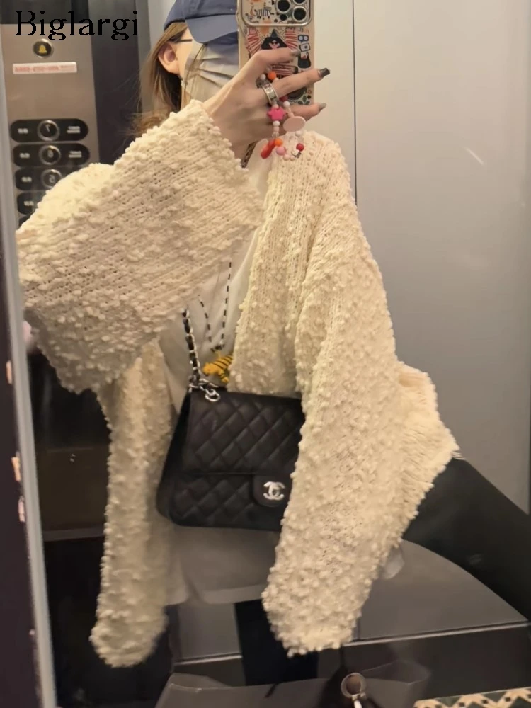 

Вязаный осенне-зимний кардиган с v-образным вырезом, женский свободный корейский стиль, модные женские кардиганы, повседневные женские свитера с длинными рукавами, пальто