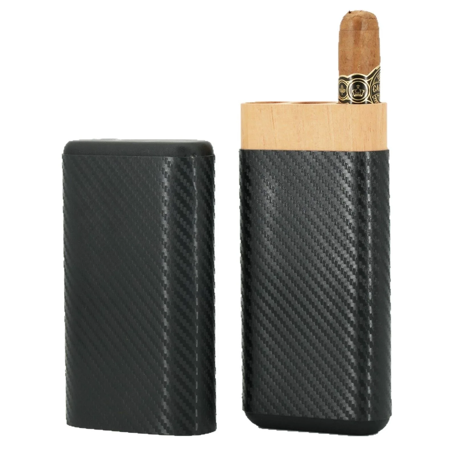 

Cigar Case 3 Tube cigars tubes Leather Travel Portable Humidor with Cedar Wood Lined 97