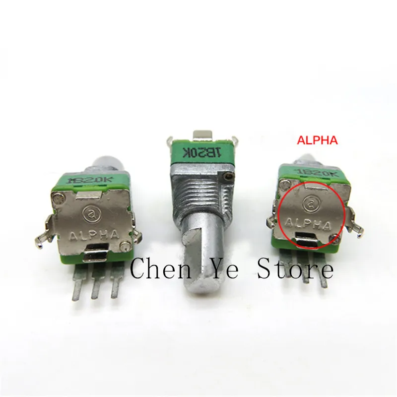 

10PCS Taiwan Aihua ALPHA Alpha precision RD901F-B20K 15 half-shaft bent foot single potentiometer