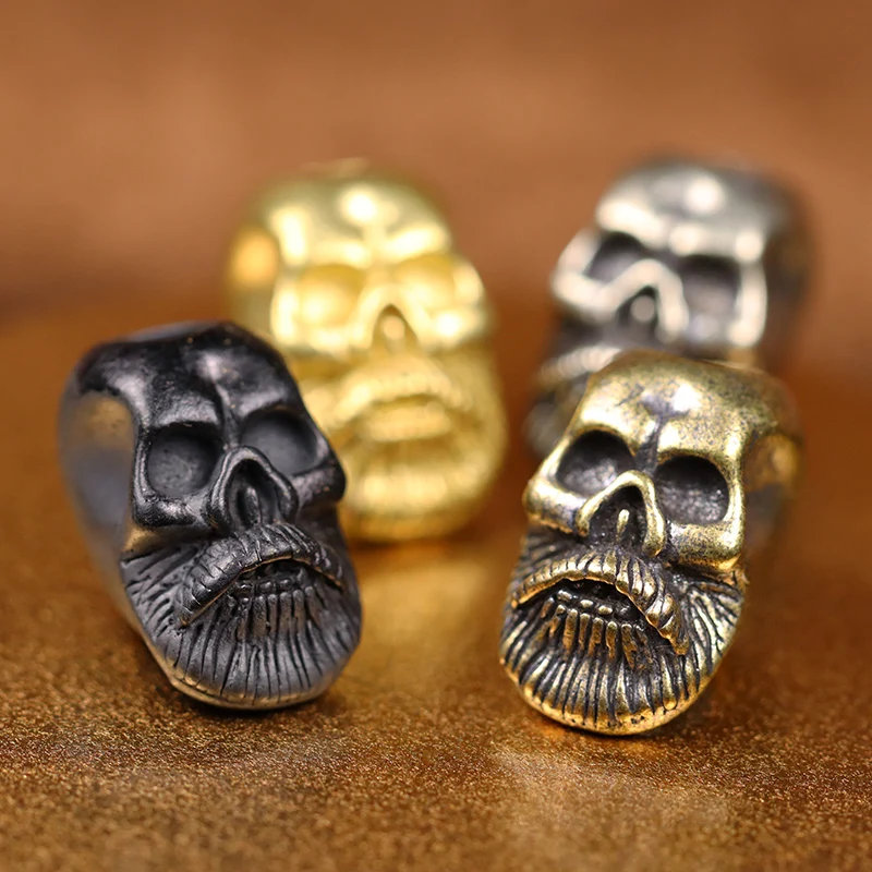 

Длинные медные латунные бусины с ножом для пожилых мужчин, «сделай сам», Паракорд, Плетеный шнурок ручной работы, подвески, ювелирные аксессуары, очаровательные инструменты для повседневного использования