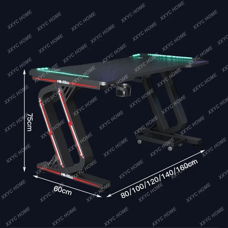 Modern Creative Carbon Fiber Computer Desks for Bedroom Single Desktop Gaming Desk Home Study Reading Desk for Office Furniture