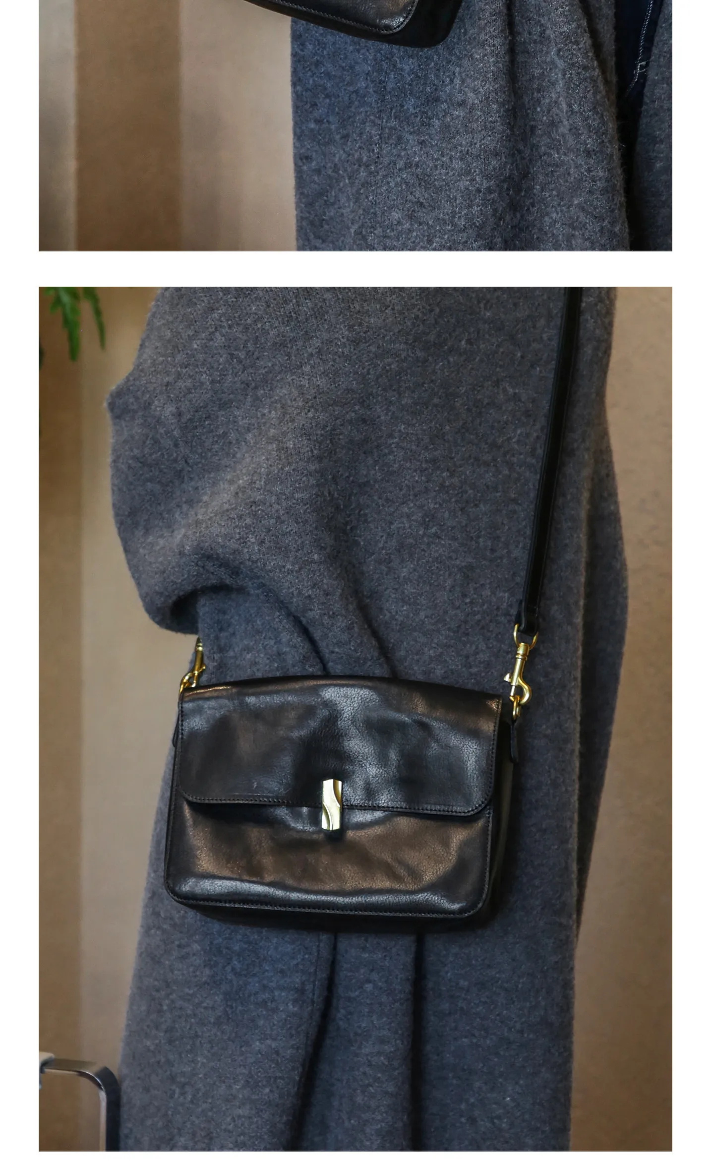 PNDME Vintage Luxus-Umhängetasche aus pflanzlich gegerbtem Rindsleder für Damen, Outdoor-Umhängetasche aus echtem Leder mit großem Fassungsvermögen für Damen. – Detail 16