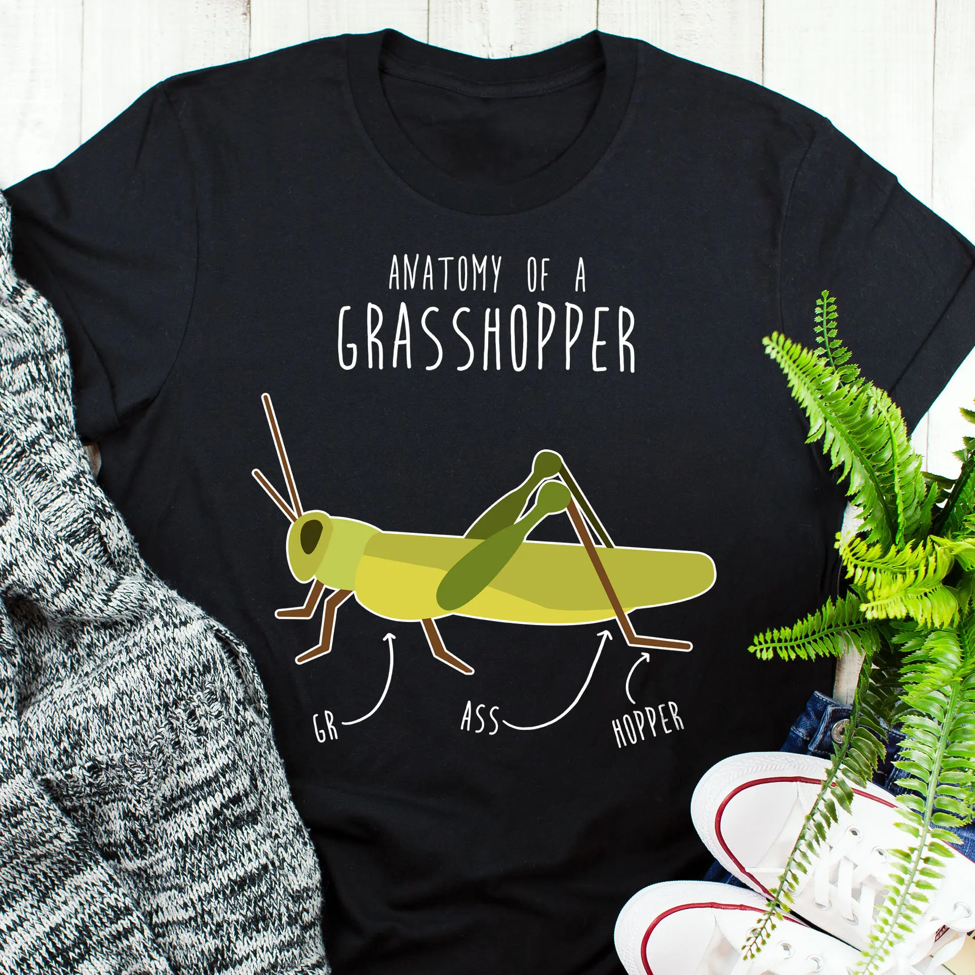 Grasshopper T Shirt Funny Lover Cute Entomology Cricket Entomologist Insect