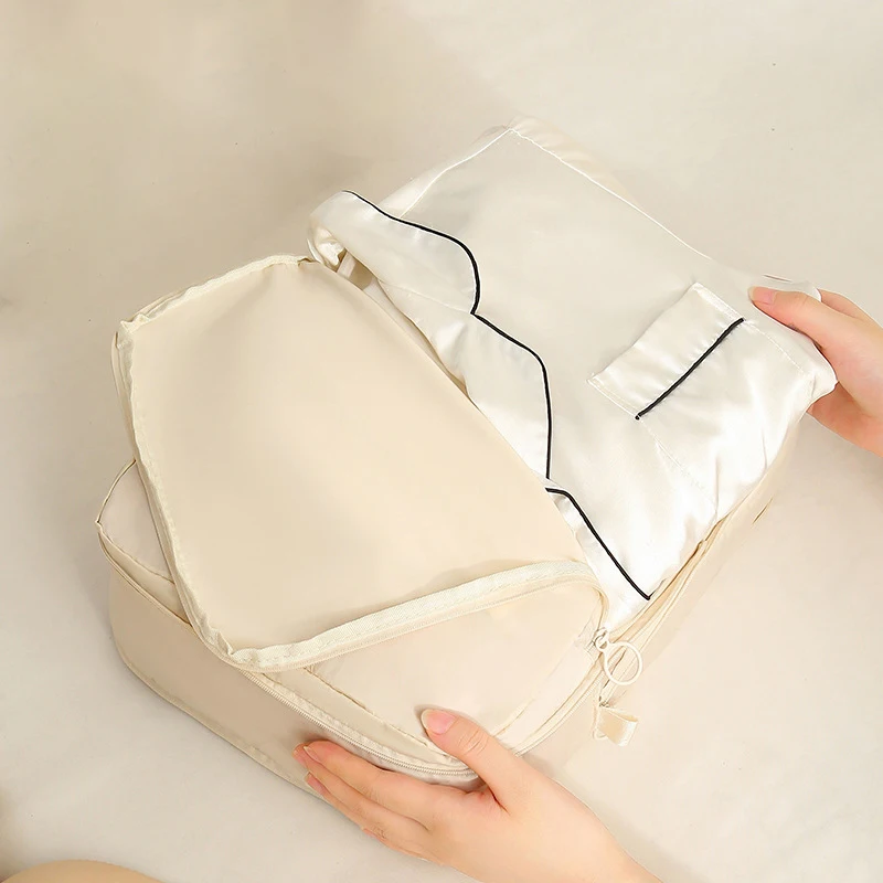 6 قطعة أكياس تخزين السفر الملابس المحمولة مكعبات التعبئة المضغوطة حقيبة حقيبة تخزين الملابس المصنفة حقيبة الأمتعة خفيفة الوزن #4