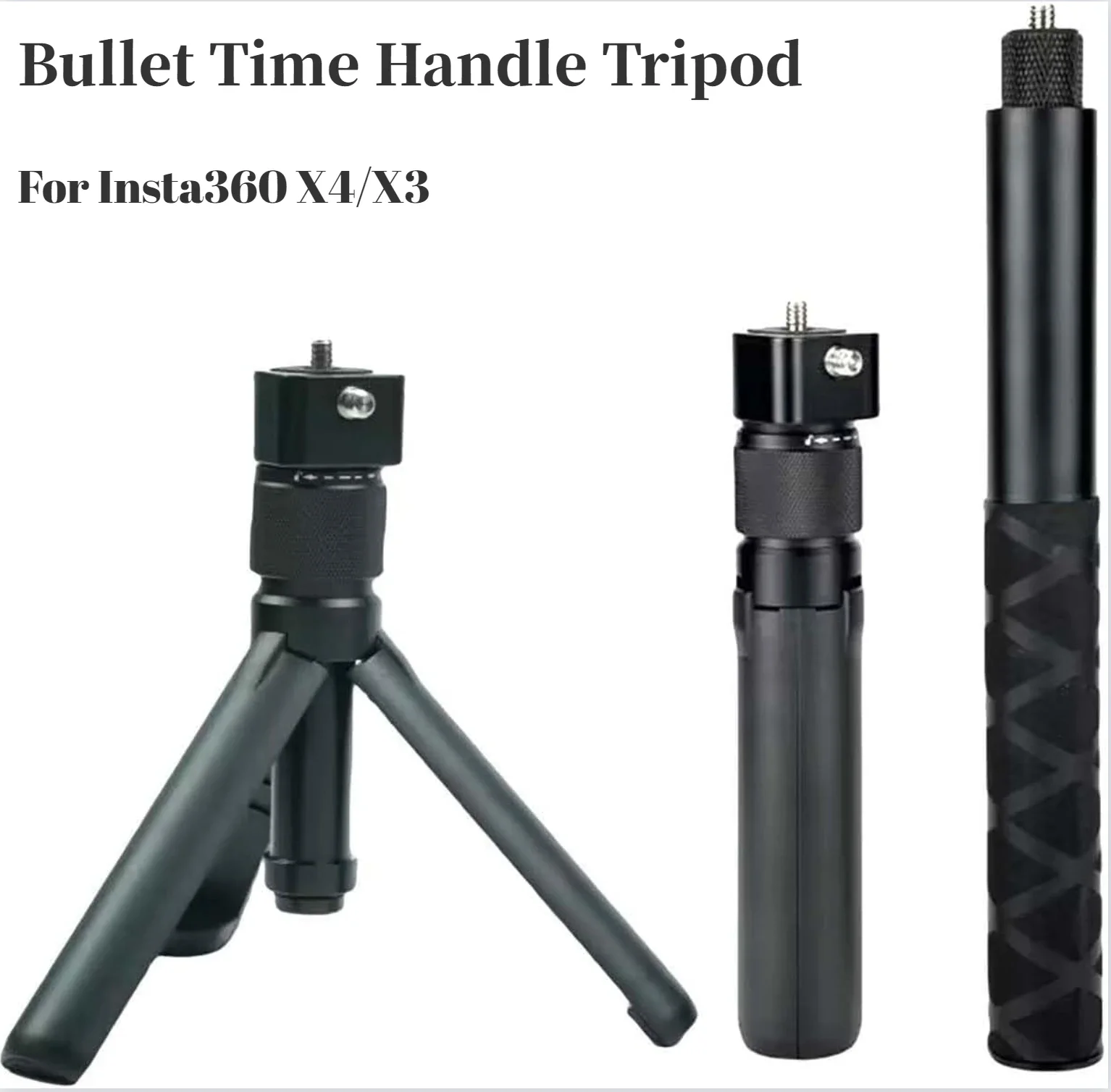 Bullet Time Handle Tripod Bundle 360° Rotating Grip For insta 360 x4/x3 DJI Pocket 3 Gopro Universal Selfie Stick  Action Camera