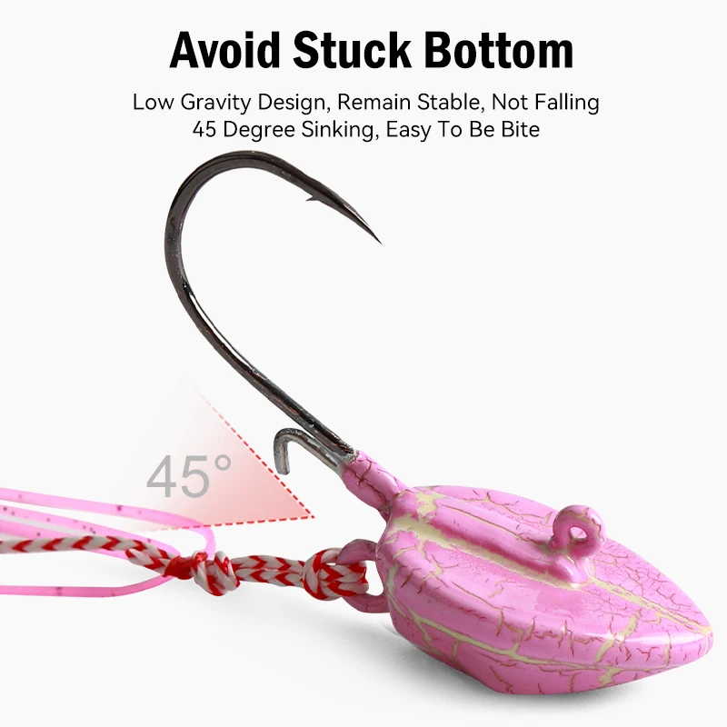 Leydun Jig Head Tenya Tai Kabura – Vinilo de gamba para pesca salina - imagen 2