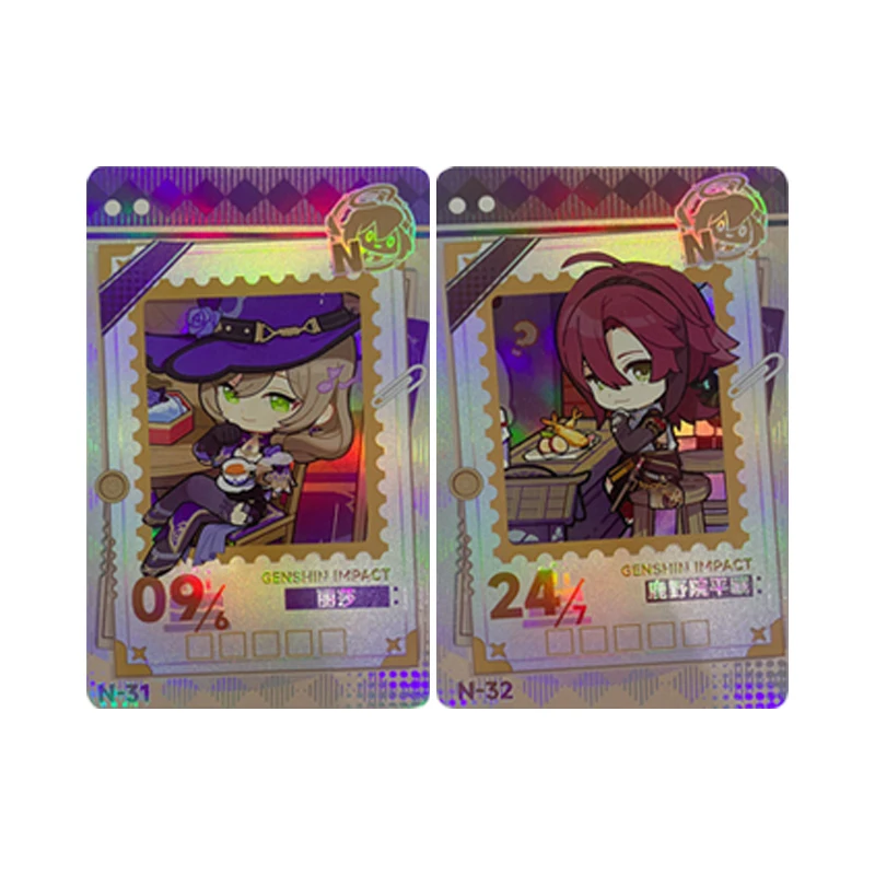Anime Goddess Story Shikanoin Heizou Nahida Navia Caspar Ningguang Collectible Cards Christmas Birthday Gifts Children's Toys