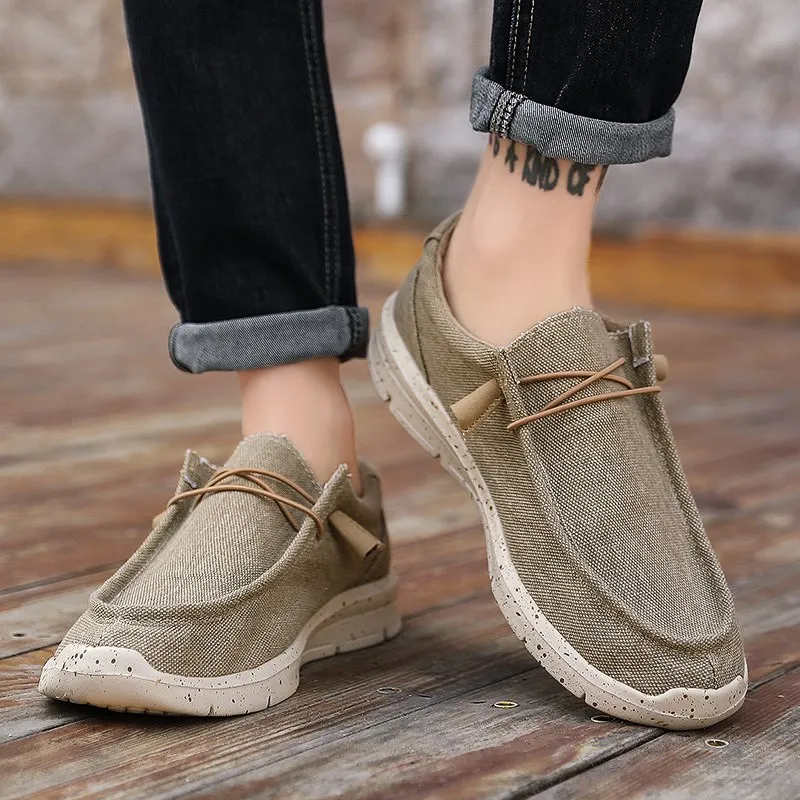 Sapatos casuais masculinos respiráveis de verão 2023, modernos, com bico redondo, parte superior em couro sintético, fors...