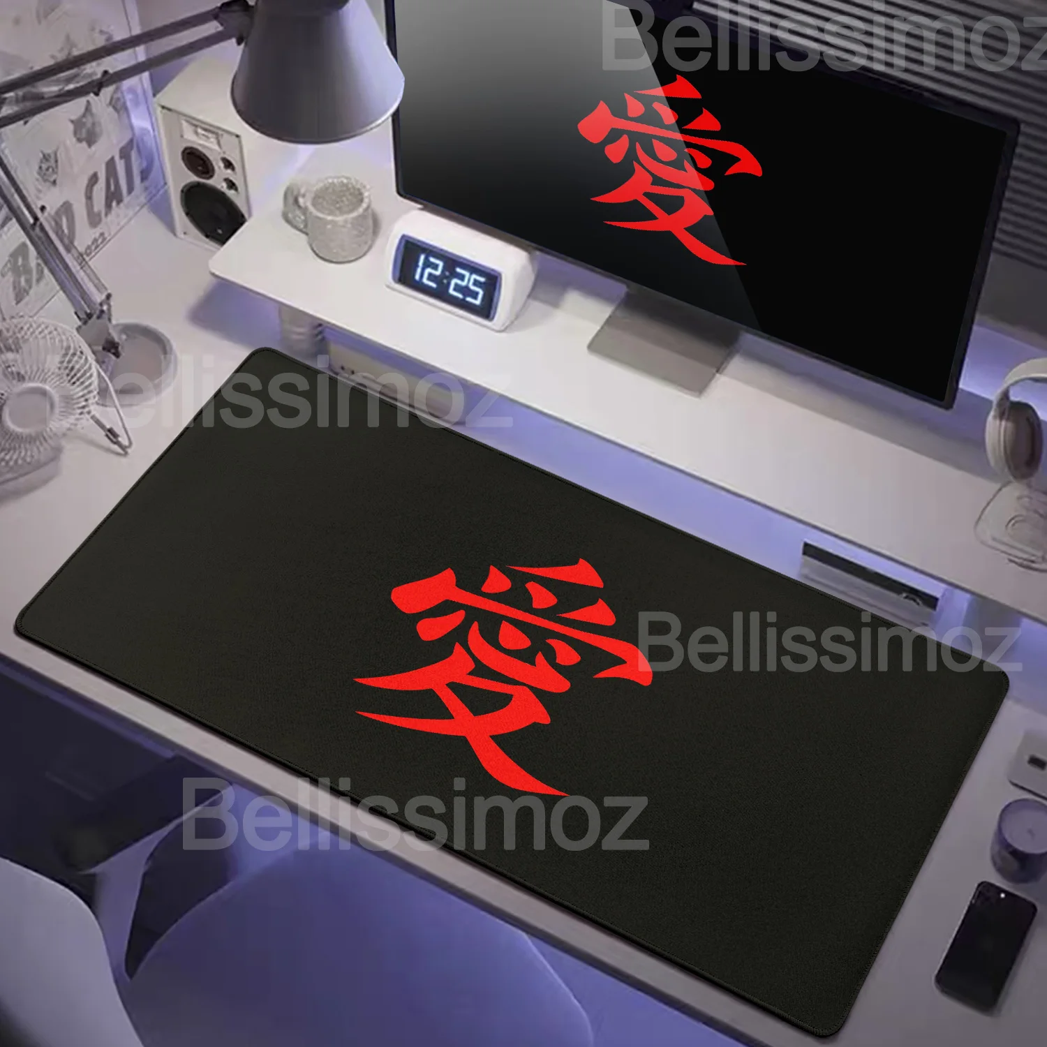 Hanzi Symbol E-Sports Mousepad Large Locking Edge Mouse Mats Chinese Character "Love" Speed Mouse Pad 900×400mm Surface Desk Mat