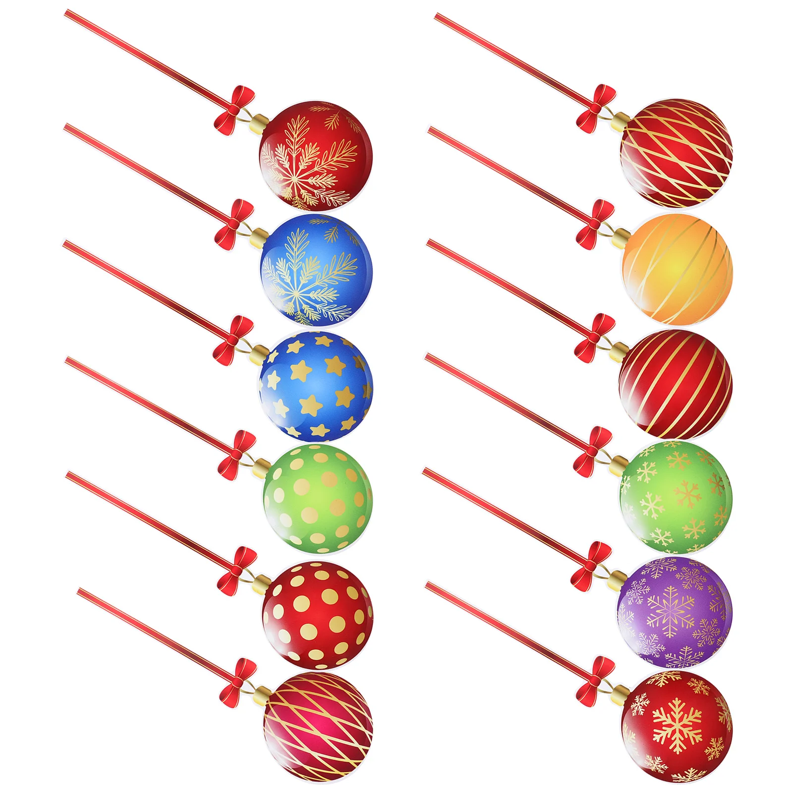 

12Pcs Xmas Fridge Magnets Small Size Lightweight Exquisite Design Long Lasting Practical Kitchen Decoration Gifts