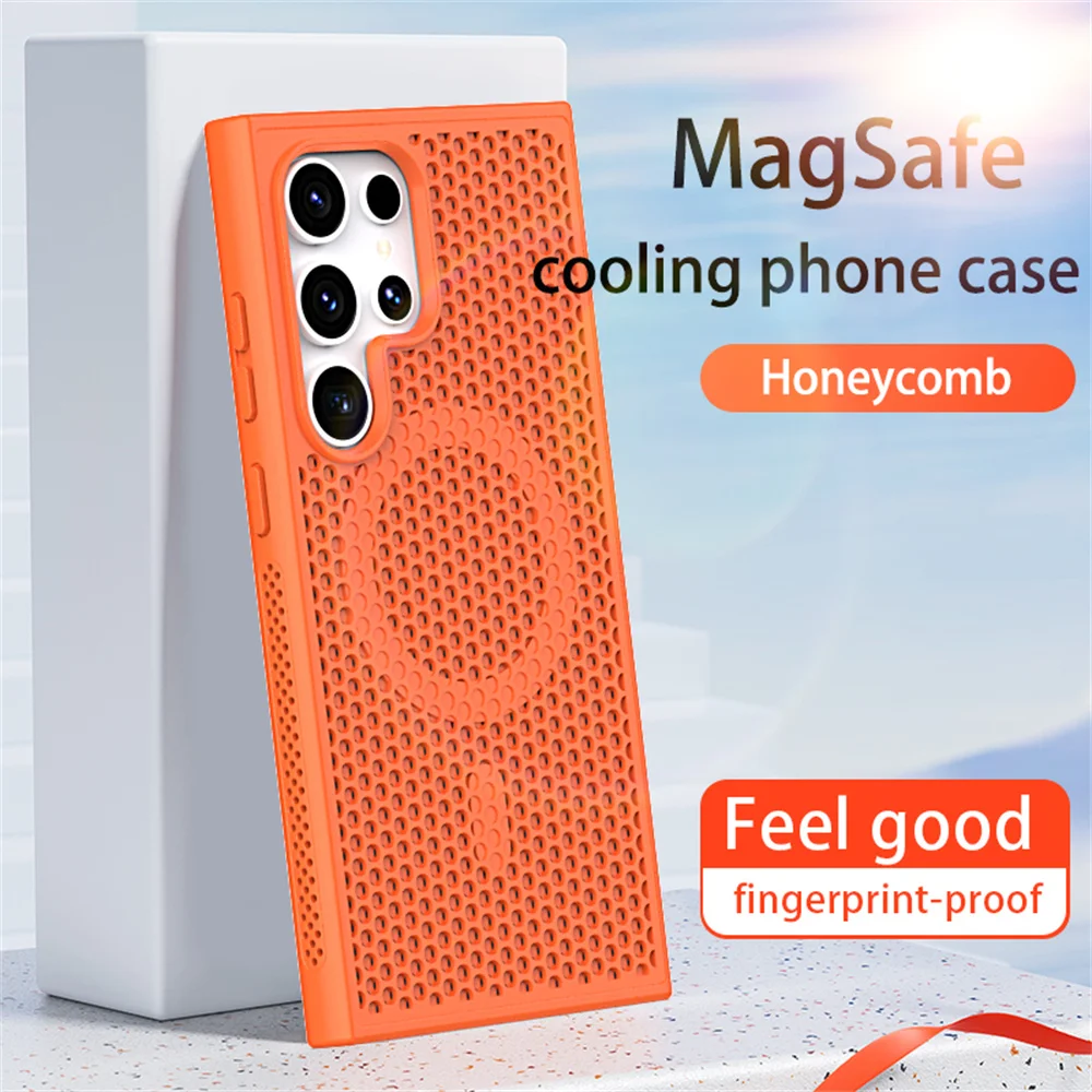 Heat Dissipation Phone Case with magsafe For Samsung s26 ultra S25 S24 s23 S22 Ultra S23FE Luxury Shockproof Protection Cover