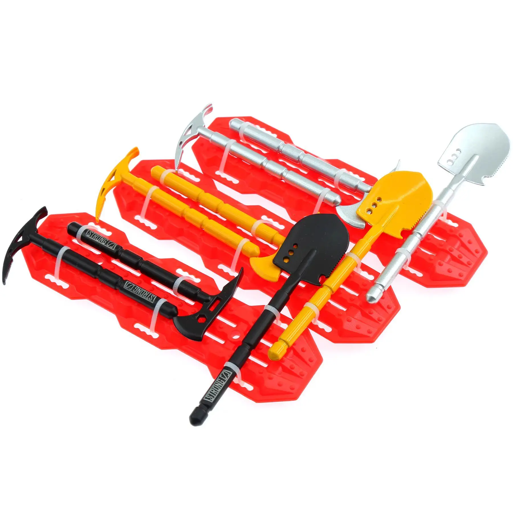 1/8 1/10 Remote Control Car Outdoor Toy Nylon Escape Board Shovel Axe and Metal Shovel Simulation Car Model Decoration