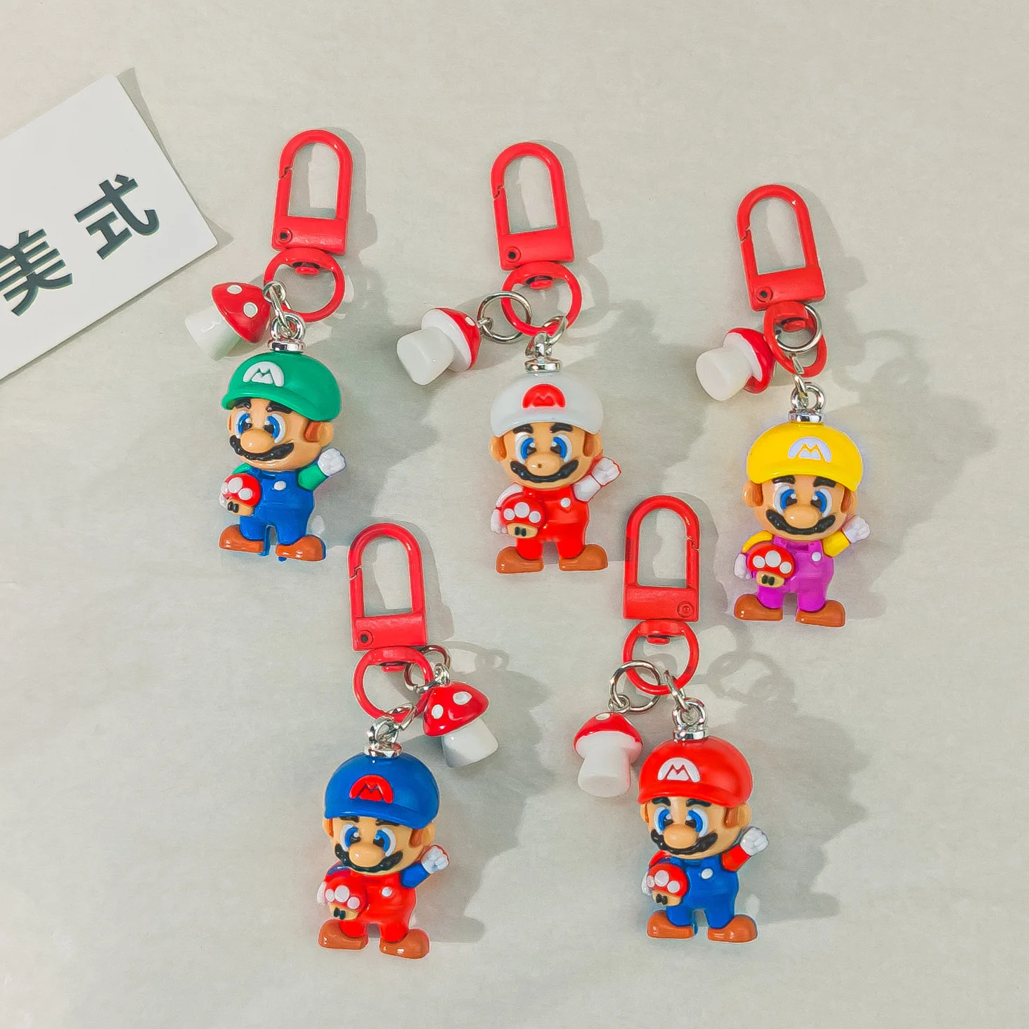 5pcs new cartoon keychains, cute DIY accessories, doll bags, pendants, car keychains, desktop ornaments, gifts