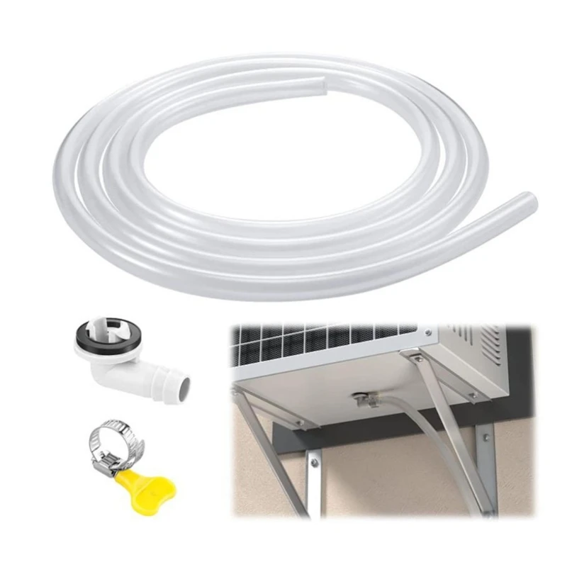 3/6/10ft Window Air Conditioner Drain Hose Elbow Fitting for Universal Mini-Split Unit Window Air Conditioning Unit